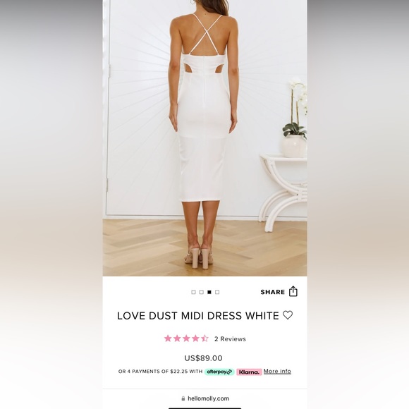 Hello molly white midi dress - Picture 2 of 5